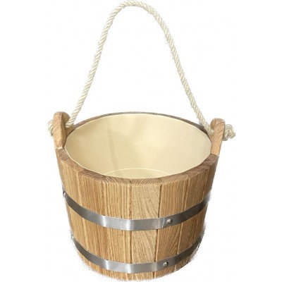 Koka ķipis 5 l, ozols ar virves rokturi